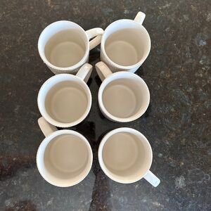 NWT🤍Elegant White Ceramic Coffee Mug Set of 6 🤍